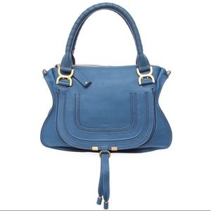 Chloe Marcie Bag Dark Blue Medium - NEW